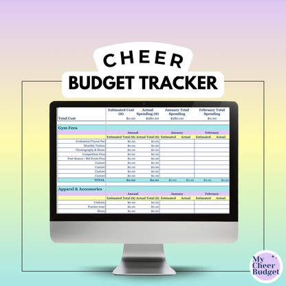 My Sports Budget - Google Sheets Calculator